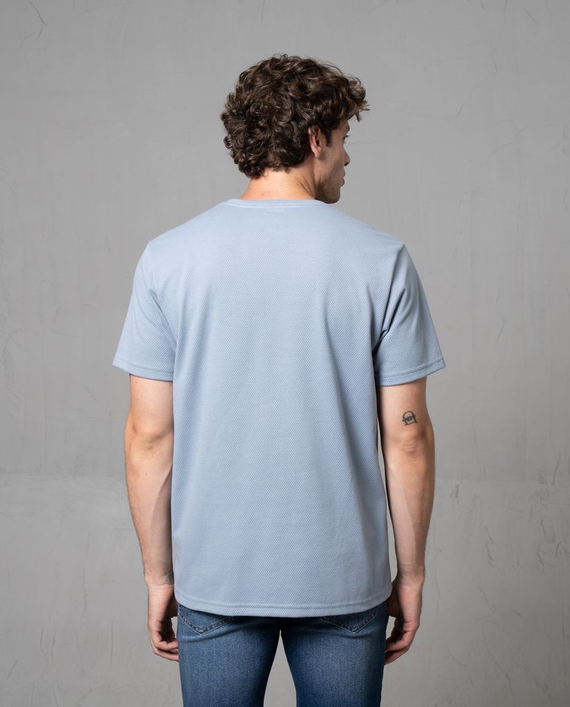 Camiseta en tela con textura para hombre