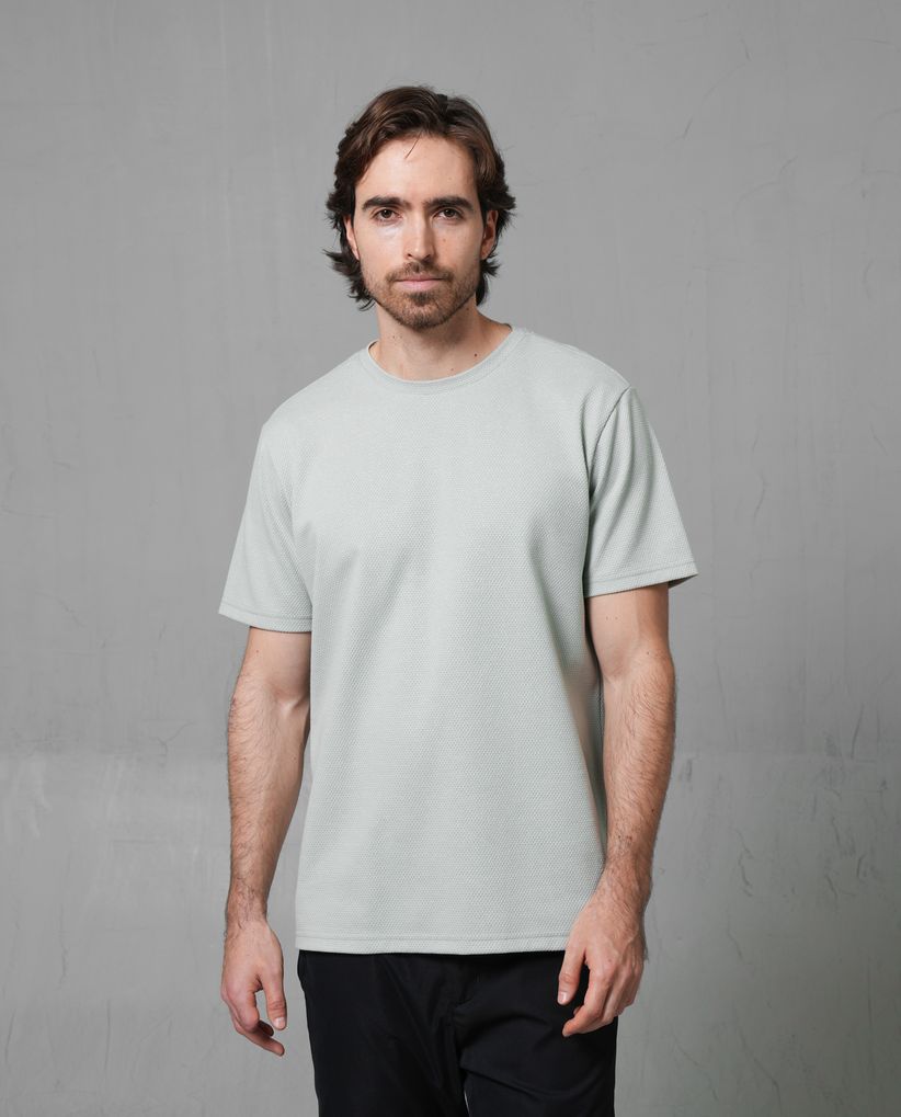 Camiseta en tela con textura para hombre