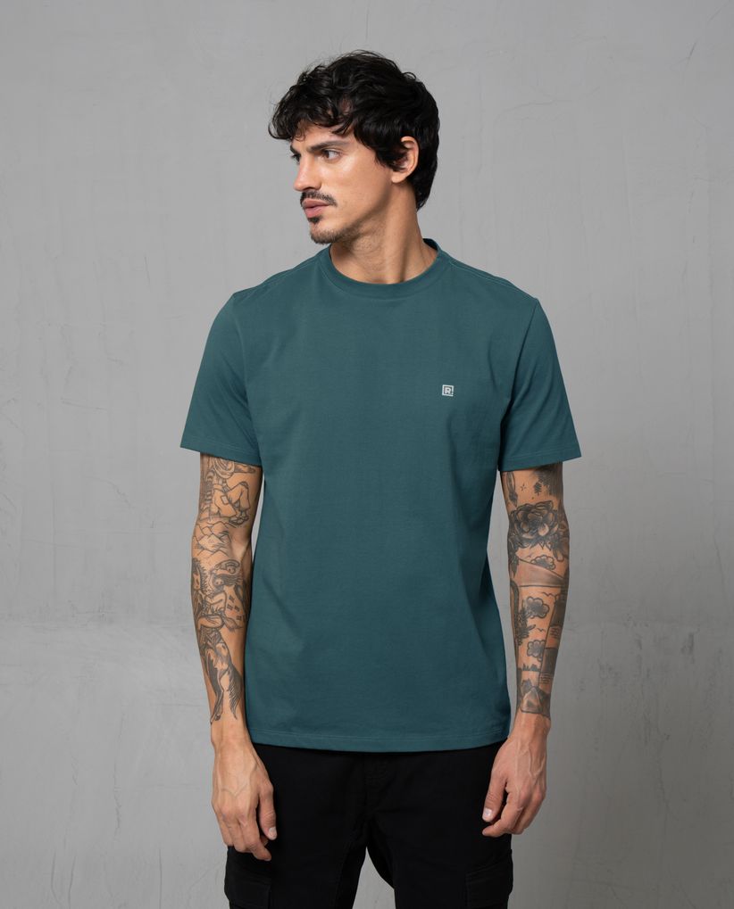 Camiseta con estampado en punto corazón para hombre