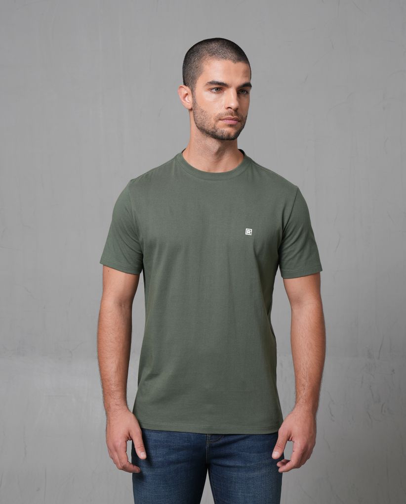 Camiseta con estampado en punto corazón para hombre