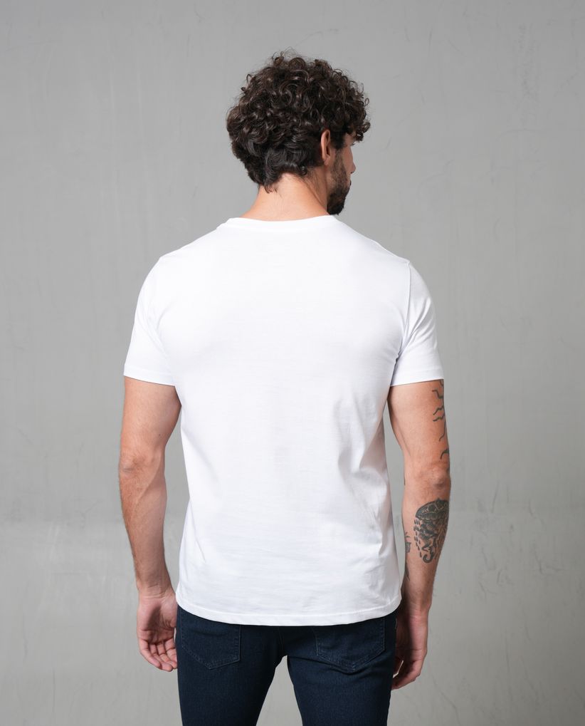 Camiseta estampada en frente para hombre