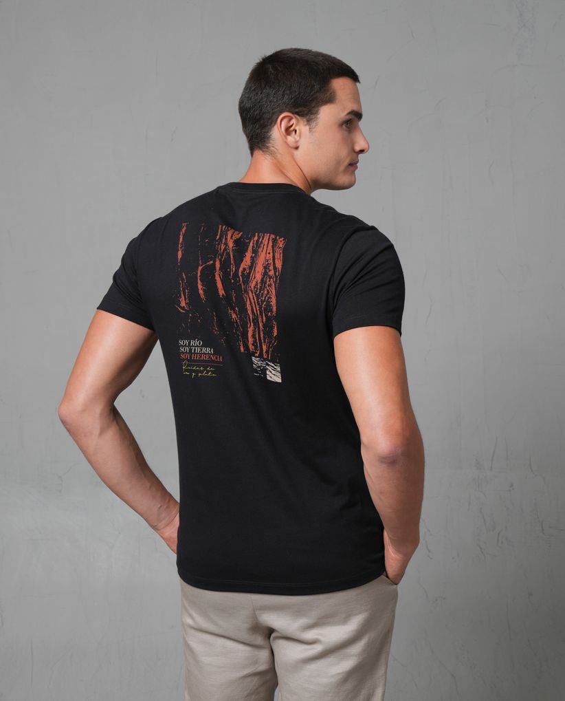 Camiseta manga corta con mini print para hombre