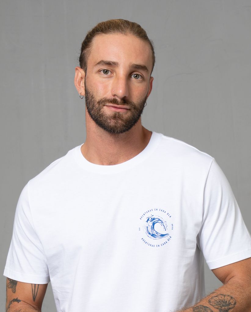 Camiseta con mini print en punto corazón para hombre