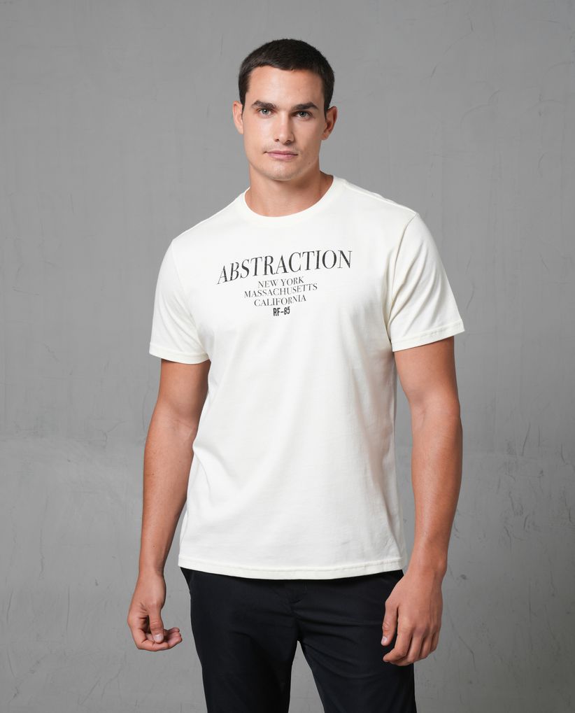 Camiseta manga corta estampada para hombre