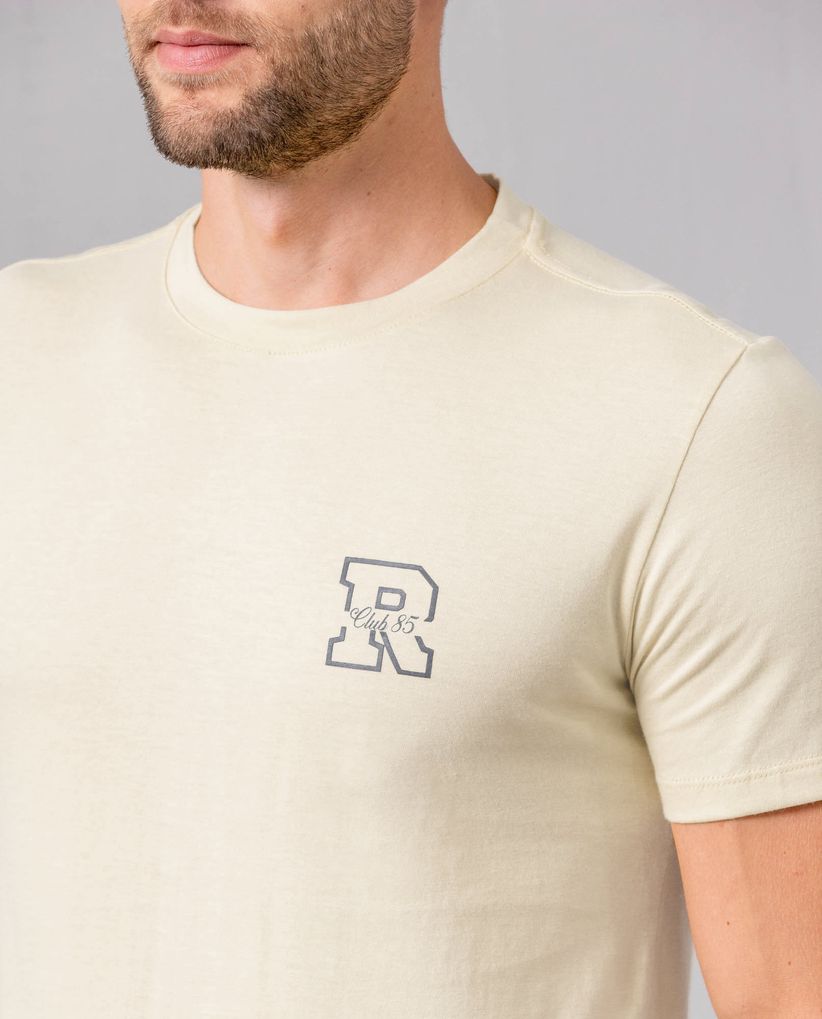 Camiseta básica con estampado para hombre