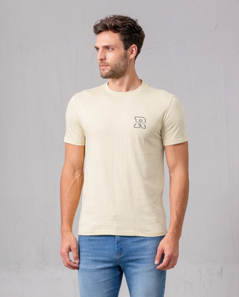Camiseta básica con estampado para hombre