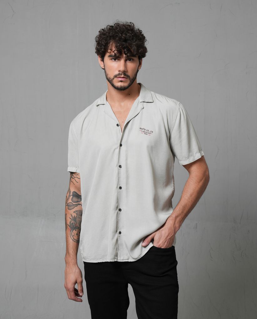 Camisa Resort con estampado para hombre