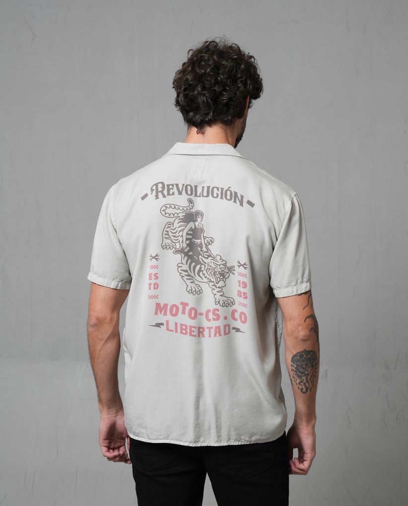 Camisa Resort con estampado para hombre