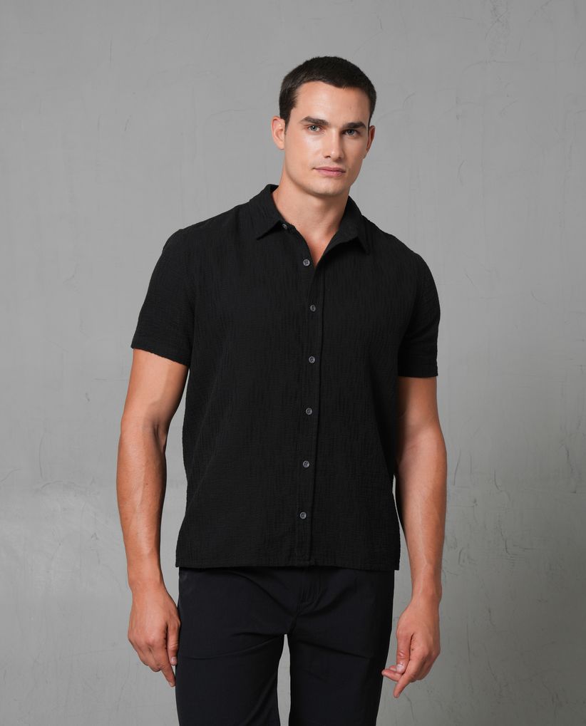 Camisa de tela con textura para hombre