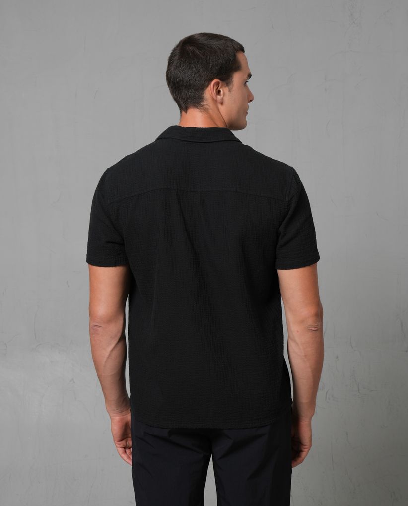 Camisa de tela con textura para hombre
