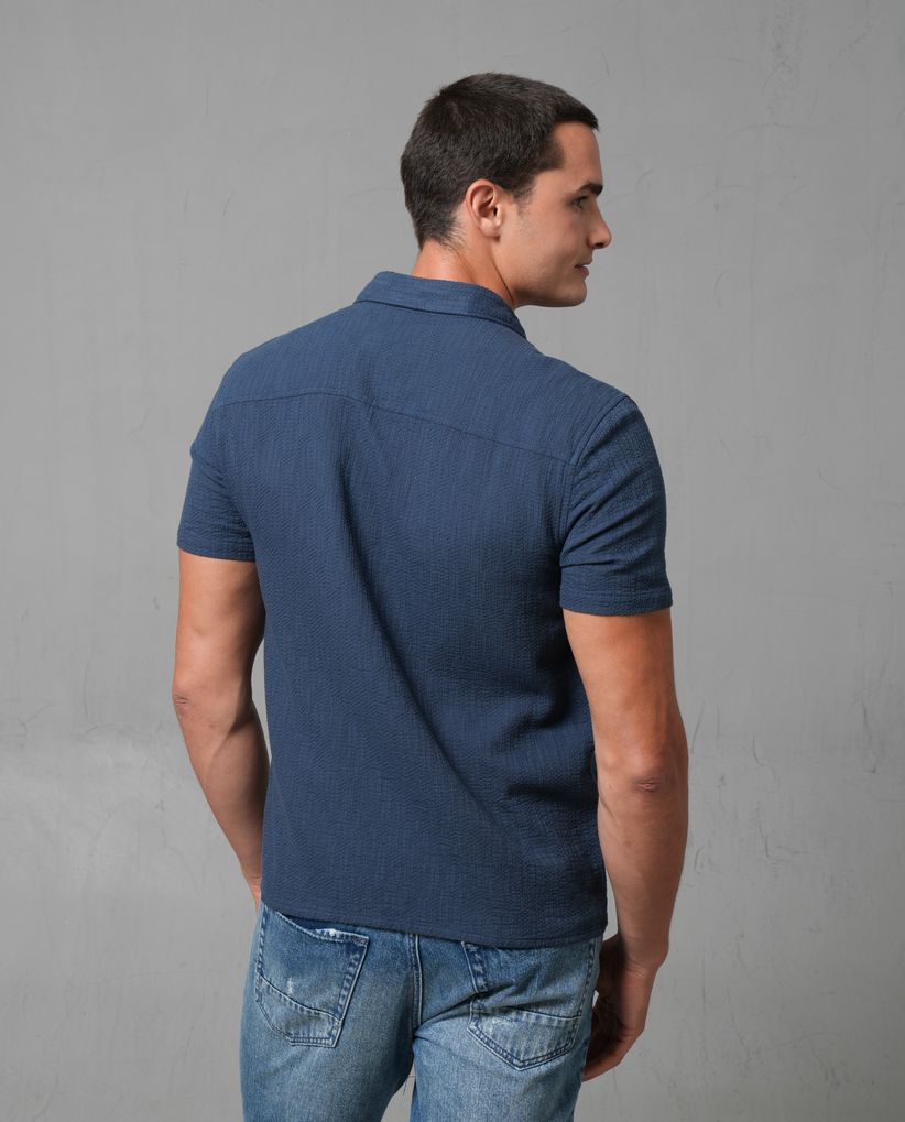 Camisa de tela con textura para hombre