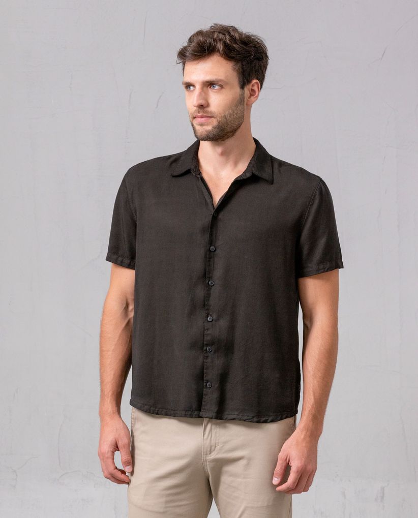 Camisa clásica de manga corta para hombre