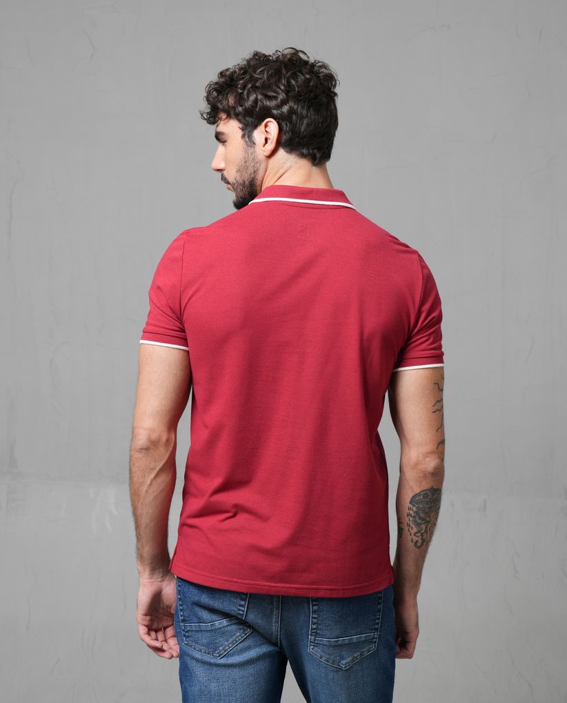 Polo manga corta con puma estampado para hombre