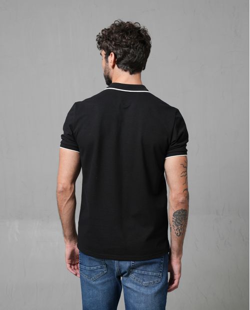 Polo manga corta con puma estampado para hombre