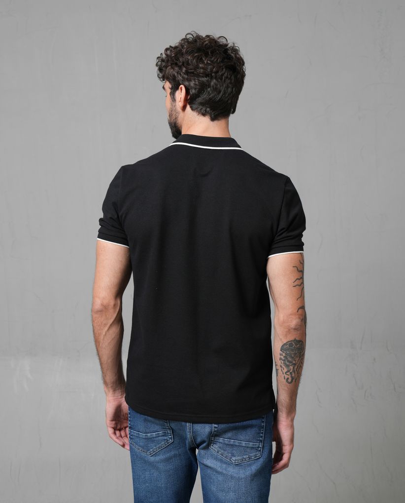 Polo manga corta con puma estampado para hombre