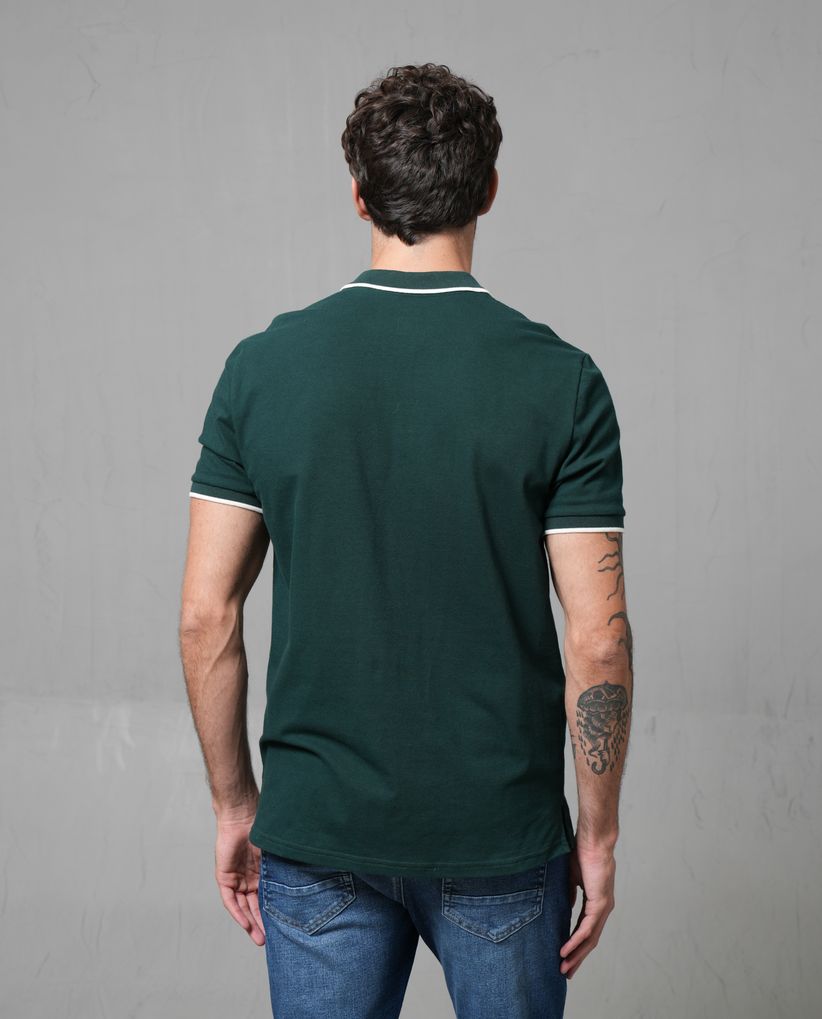 Polo manga corta con puma estampado para hombre