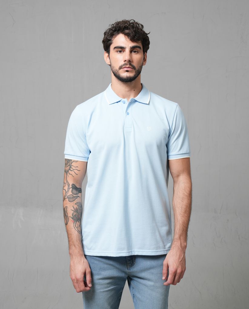 Polo manga corta con puma estampado para hombre