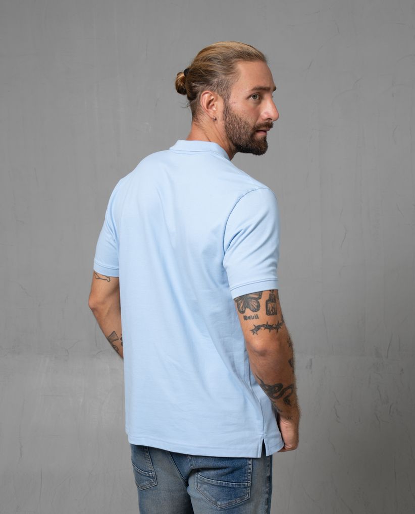 Polo con aplique de puma en punto corazón para hombre