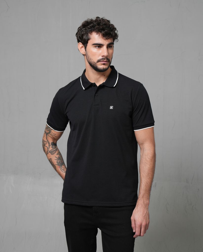 Polo en tejido piqué para hombre
